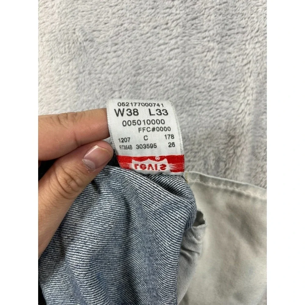Levi's 501 XX Jeans Mens 38x33 Straight Shrink to Fit Button Fly Y2K Whiskers - Picture 8 of 13